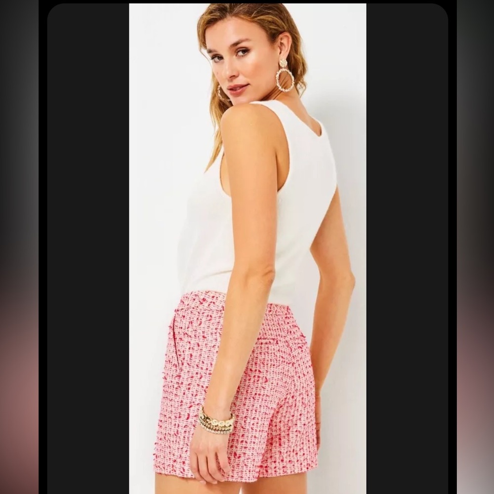 Lilly Pulitzer Gretchen High Rise short in fantasy tweed